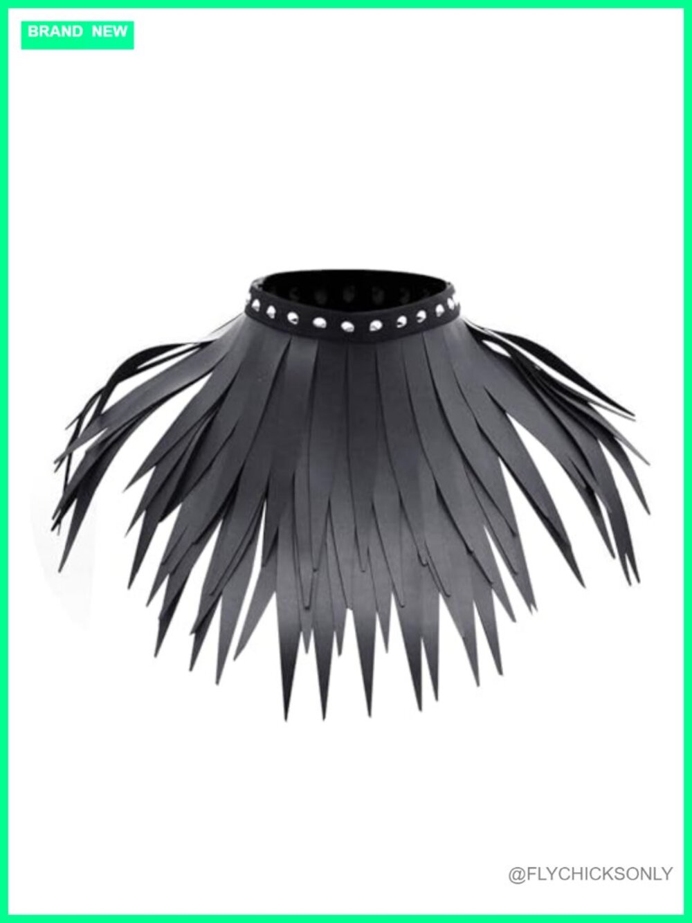 Gothic Fringe PU Leather Choker Collar Punk Tassel Necklace Halloween Cosplay